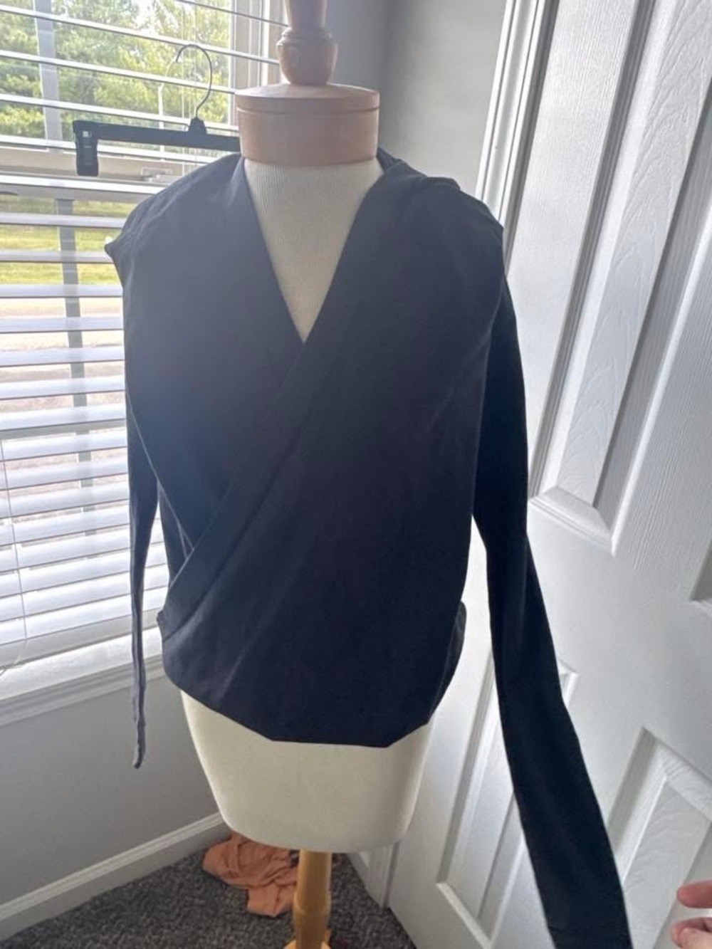 lululemon athletica Black Wrap-Style Long Sleeve Top